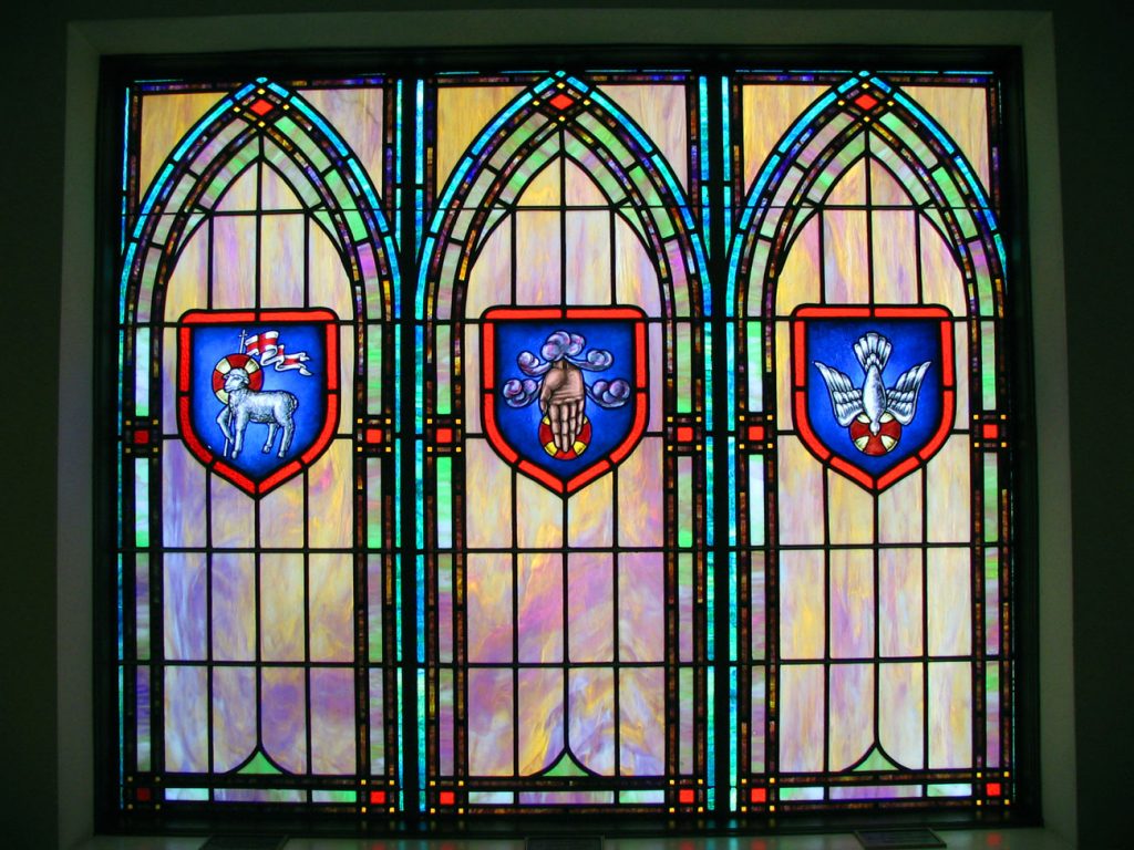 first presbyterian church of forest city stained glass window