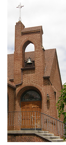 first presbyterian church of forest city entrance and bell